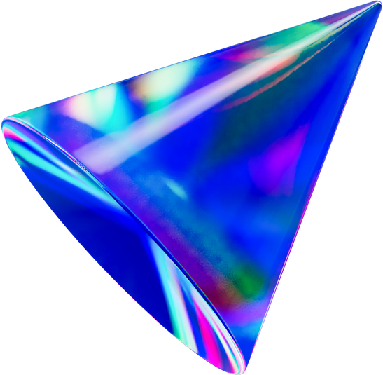 3D Holographic Glass Cone 